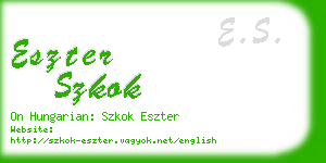 eszter szkok business card